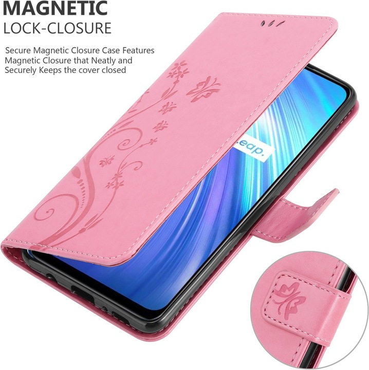 Image du produit Cadorabo Housse Flower Book pour Realme 6 4G / 6s (Realme 6, Realme 6s)