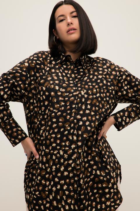 Immagine prodotto Studio Untold Camicia dal taglio oversize con collo da camicia, maniche lunghe e stampa leopardata (46, 48)