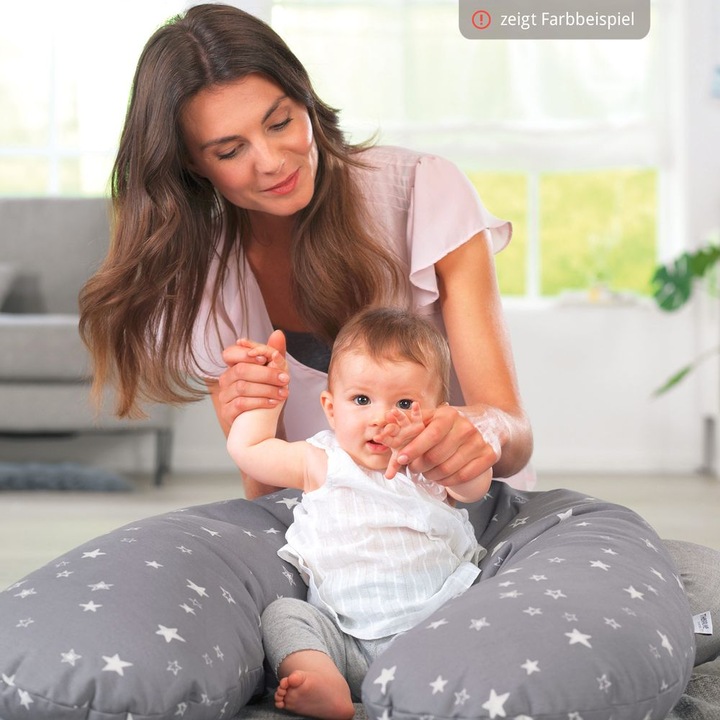 Actual product image Theraline Nursing pillow "The Original" with micro pearl filling incl. cover 190 cm (38 cm)