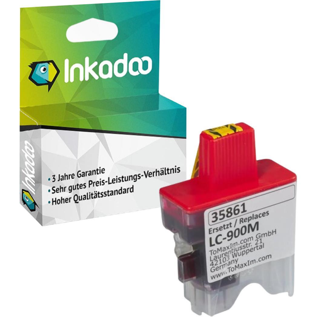 Inkadoo, Druckerpatrone, Druckerpatronen kompatibel zu Brother LC-900M XL Tintenpatrone, magenta Magenta (M)