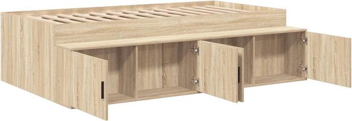 Produktbild vidaXL Stauraum-Bettgestell Sonoma Eiche 100x200 cm (100 x 200 cm)