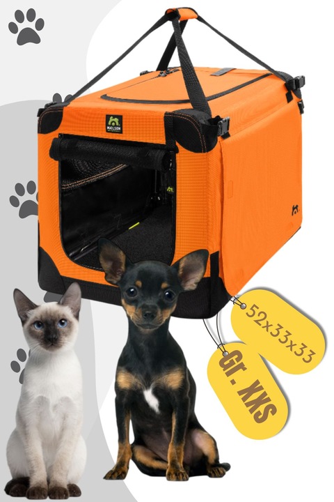 Produktbild Maelson Soft Kennel faltbare Hundebox in 3 Grössen - Neon Orange (Hund, Atmungsaktiv, Waschbar, Faltbar)