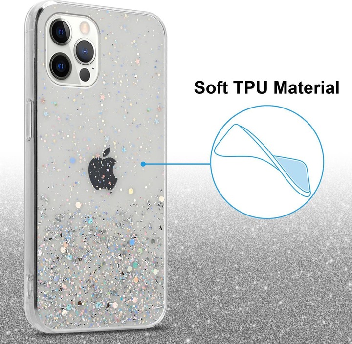 Actual product image Cadorabo TPU cover sparkling glitter (Apple iPhone 12 Pro Max)