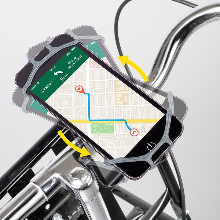 Produktbild Dunlop Fahrradtelefonhalter 10-15 cm drehbar (Schwarz)