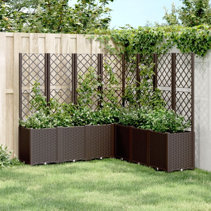 Actual product image VidaXL Planter with trellis PP