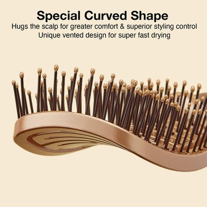 Actual product image Olivia Garden Nanothermic Ceramic Ion Flex Scalp-Hugging Vented Hair Brush