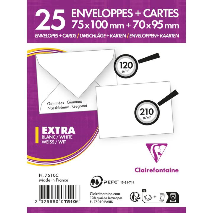 Actual product image Clairefontaine Combined 25s env. + cards (25x)