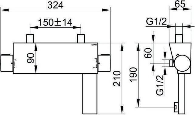 Produktbild Keuco Wannenthermostat Edition 11 verchromt 51120