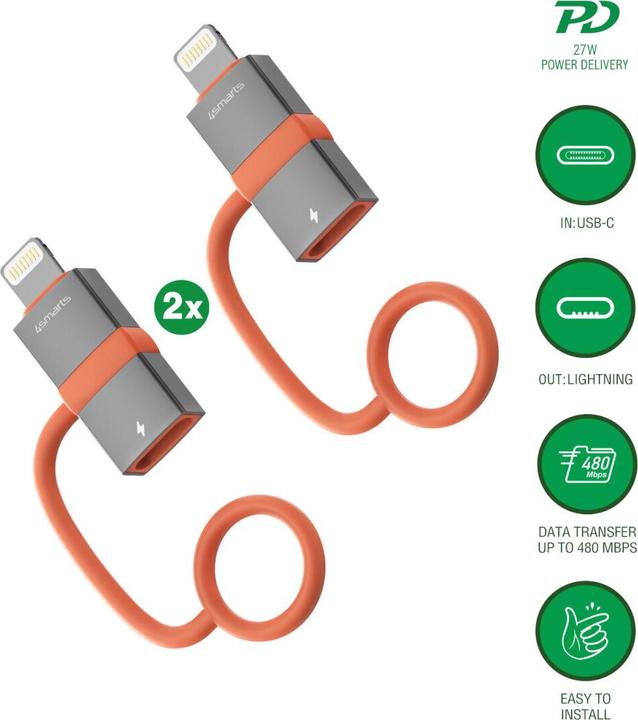 Produktbild 4smarts USB-C auf Adapter Lightning (USB Typ C, Lightning)