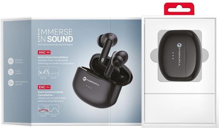 Actual product image Forcell TWS-FCL-BK, 8 hours duration (ANC, 8 h, Wireless)