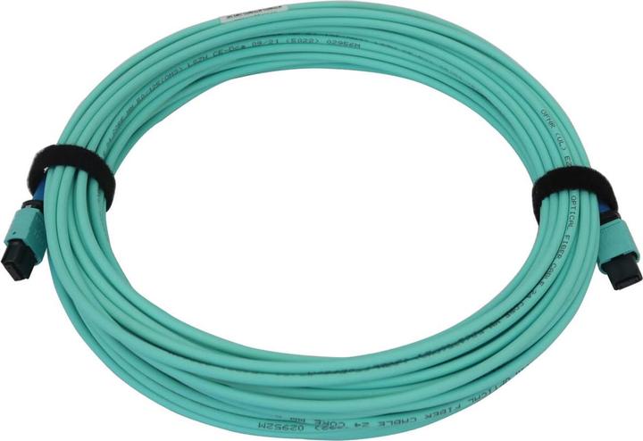 Produktbild Eaton 40/100/400G Multimode 50/125 OM3 Fiber Optic Cable 24F MTP/MPO-PC F/F LSZH Aqua 15m (15 m)