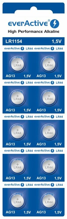 Produktbild Everactive LR1154 (LR44) (10 Stk., LR44, 4LR44, 150 mAh)