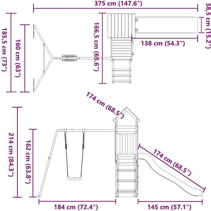 Produktbild vidaXL Spielplatz