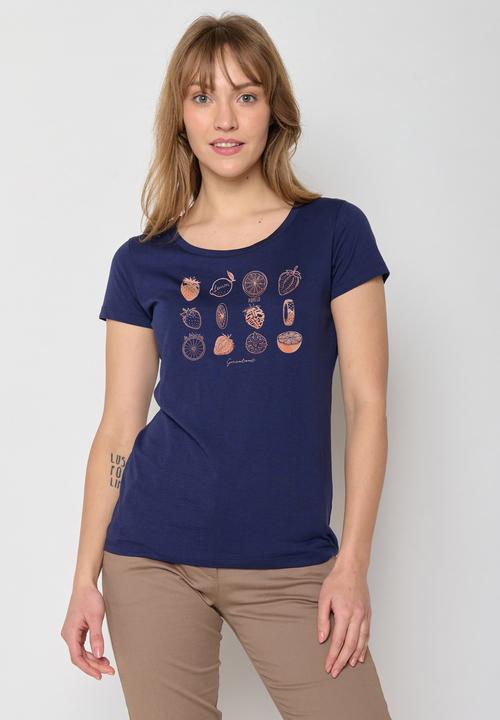 Actual product image Greenbomb Women's Bike Strawberry Loves T-Shirt (XS)