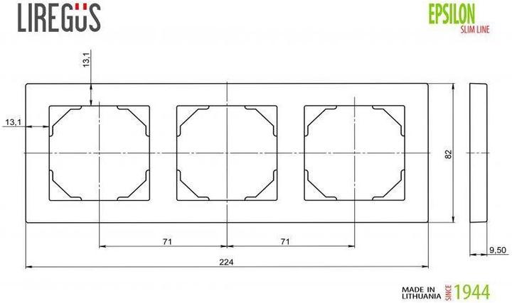Produktbild Liregus FRAME EPSILON SLIM K14-145-03 BLACK