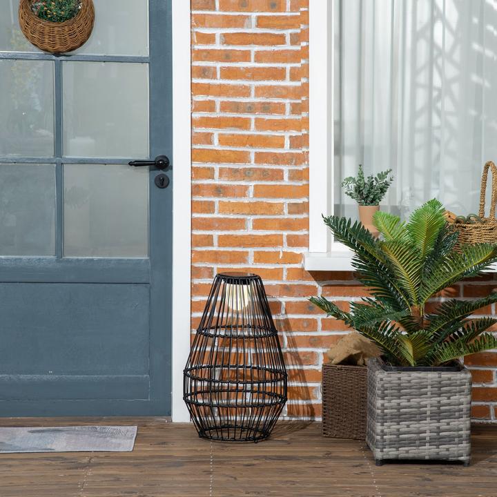 Image du produit Outsunny Lampe solaire avec abat-jour en fil métallique (IP44)