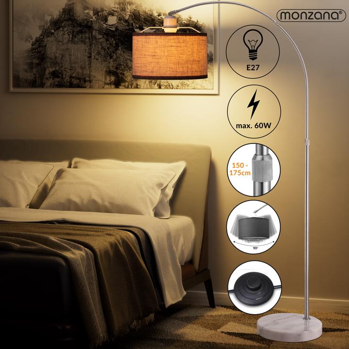 Image du produit Monzana Lampadaire en arc (E27)
