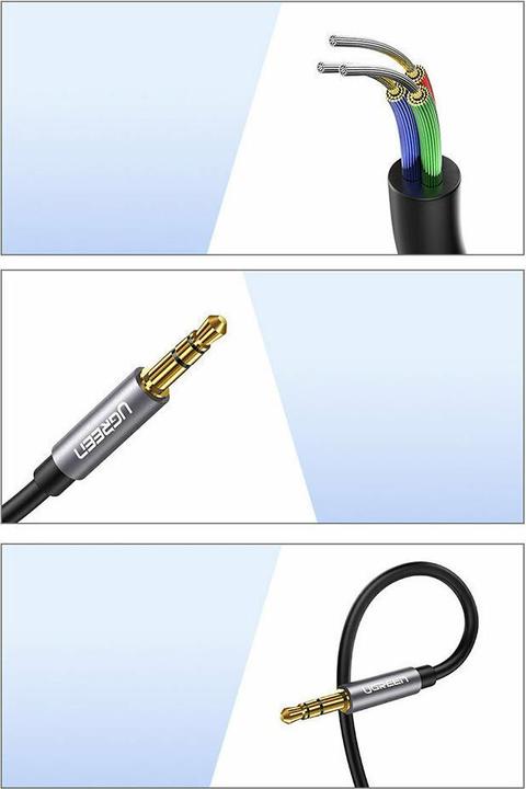 Image du produit Ugreen AUX jack audio extender 3.5 mm AV118, 1,5m (bleu) (1.50 m, Jack 3,5 mm (AUX))