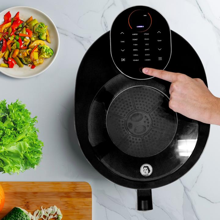 Produktbild Juanita Ölfreie Heissluftfritteuse mit Glasfenster, 12 Automatikprogrammen und digitaler Touchbedienung
