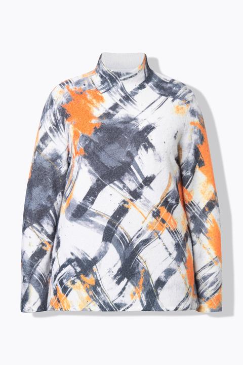 Produktbild Ulla Popken Pullover, Karo, Stehkragen, Langarm (60)