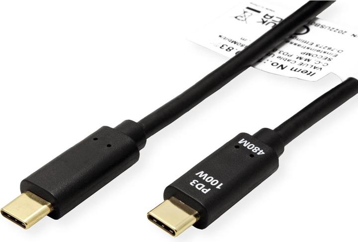 Produktbild Value USB 2.0 Kabel, C-C, ST/ST, 100W (1 m, USB 2.0, 100 W)