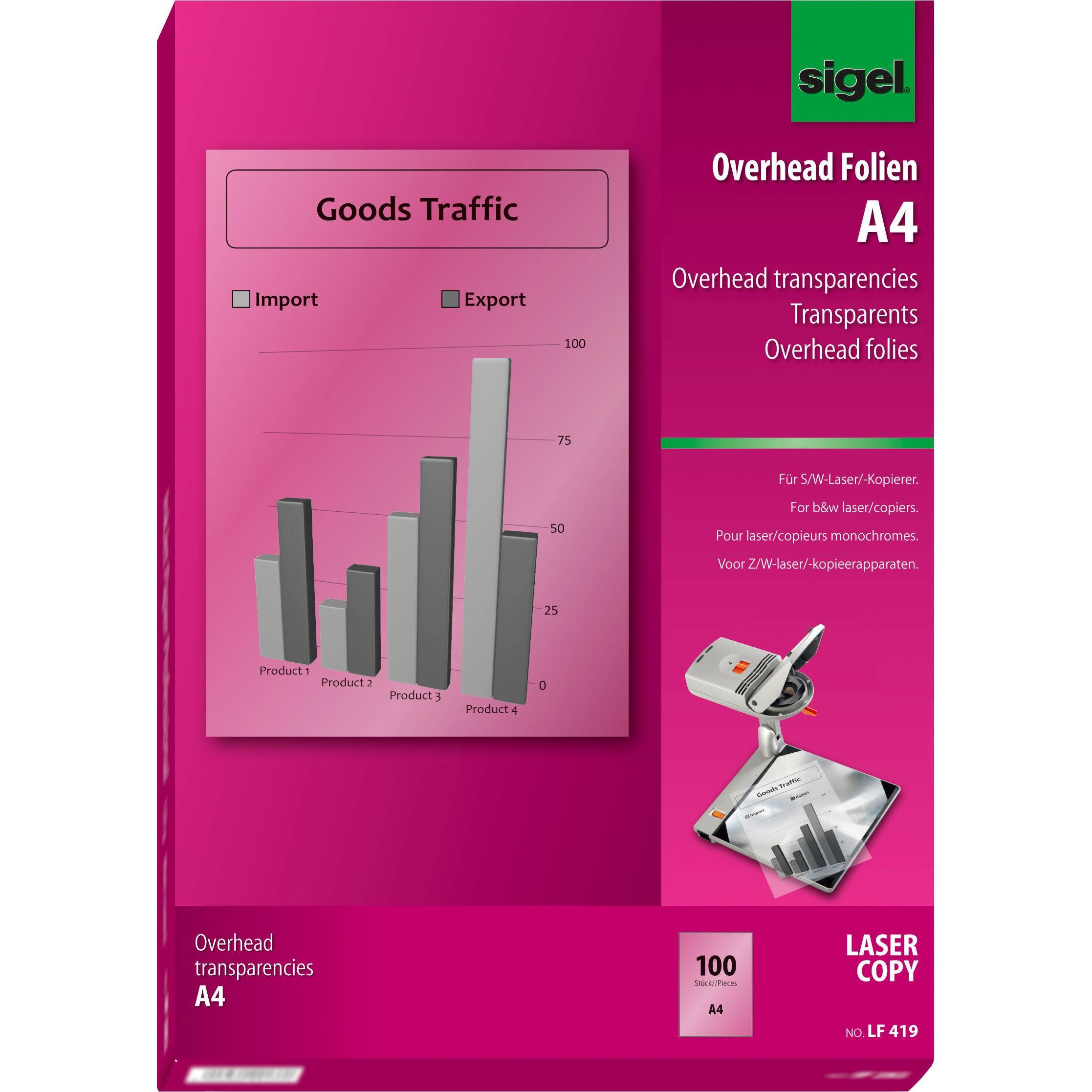 Sigel, Bastelpapier, Overhead-Folien (100 g/m², 100 x)