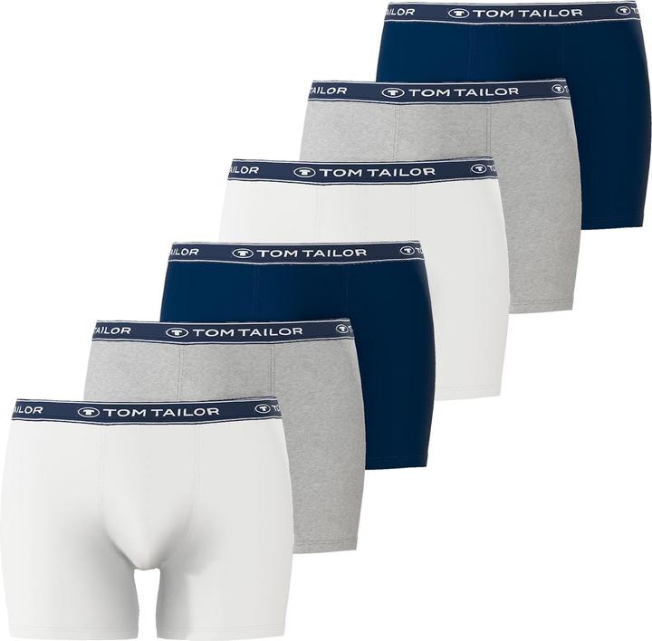 Produktbild Tom Tailor Herren Boxershorts Unterhosen langes Bein formstabil weich | 6 Stück (M, 6er Pack)