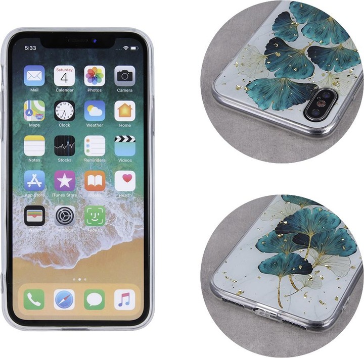 Produktbild OEM Gold Glam Hülle für Samsung Galaxy A05S Blätter (Samsung Galaxy A05s)