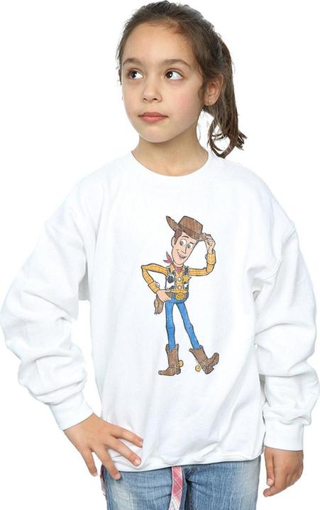 Actual product image Disney Girls Toy Story 4 Sheriff Woody Pose Sweatshirt (116)