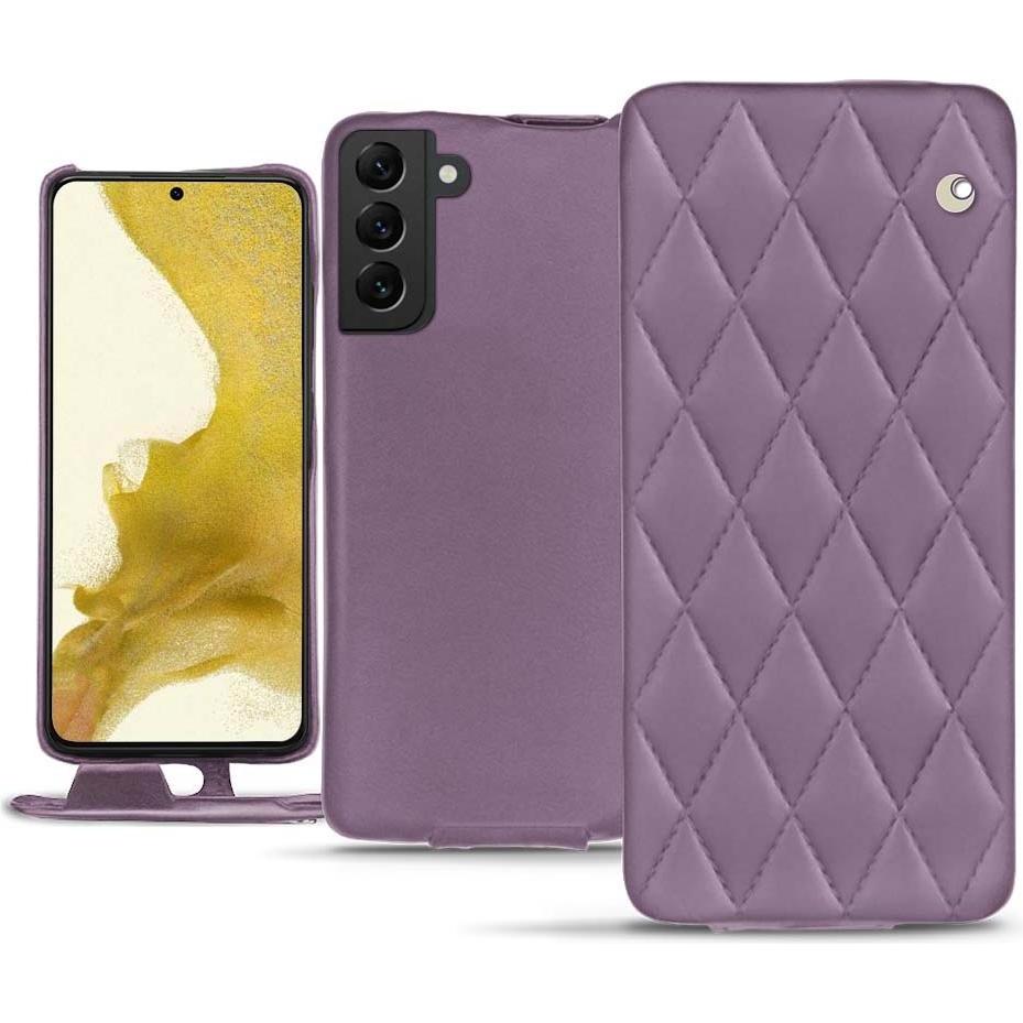 Noreve Lederschutzhülle vertikal (Samsung Galaxy S22), Smartphone Hülle, Violett