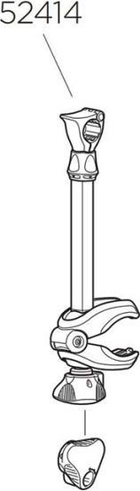 Actual product image Thule holding arm 2nd wheel 30mm without lock (Silver)