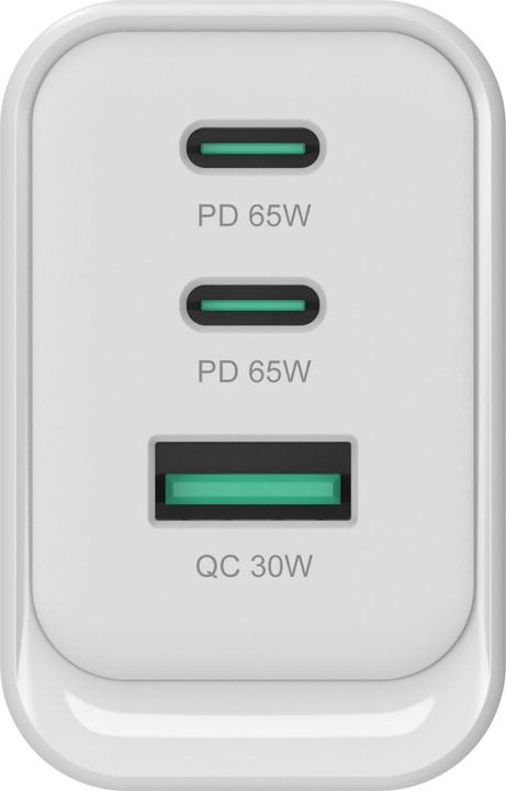 Produktbild Conceptronic Ladegerät 3Port 65W,2xUSB-C,1xUSB-A weiss (65 W)
