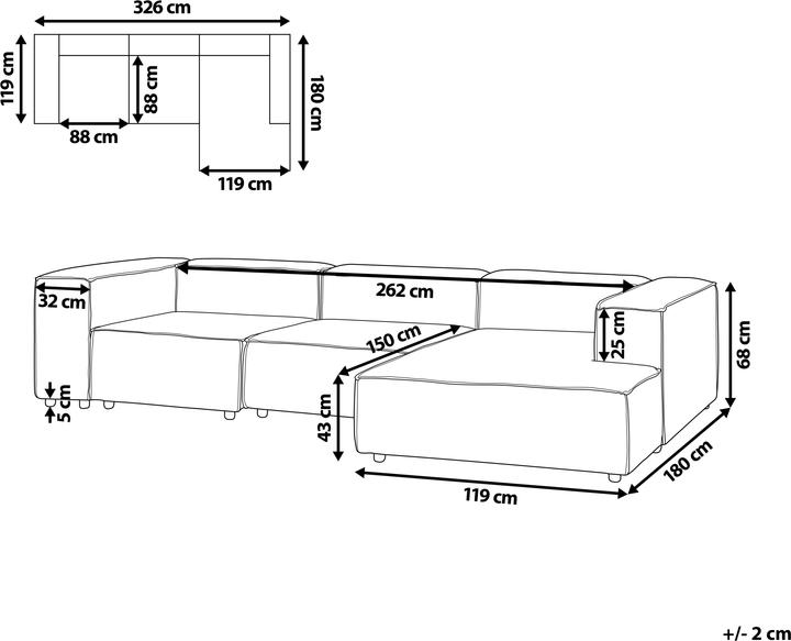 Actual product image Beliani Ardal (Corner sofa)