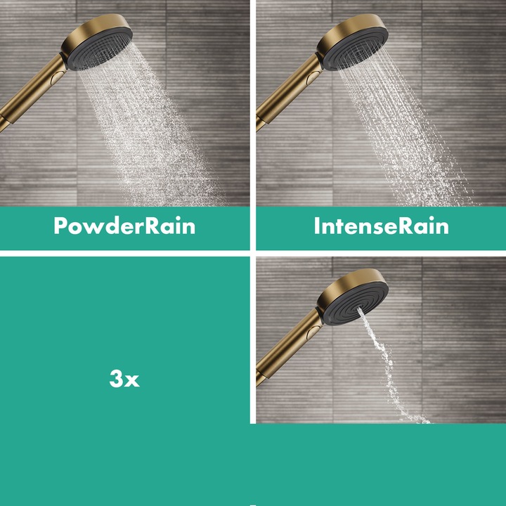 Actual product image hansgrohe Pulsify Select S Duschkopf 105, 3 Strahlarten Relaxation, 24110 (3 Beam types)