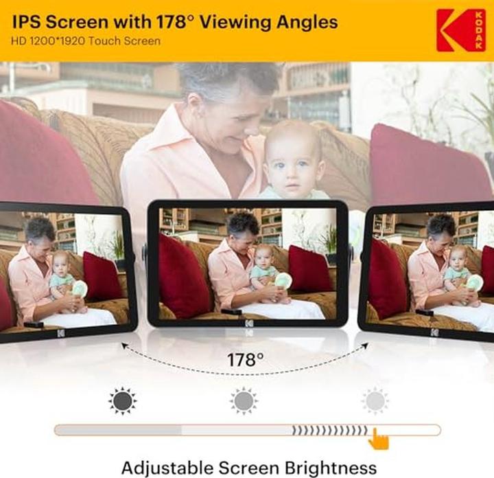Actual product image Kodak Digital Wi-Fi Photo Frame with Touchscreen, Memory, and Battery (10.10", 1920 x 1200 pixels)