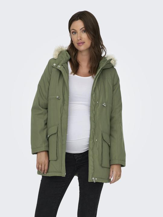 Image du produit Only Maternity Capuche avec bord en fausse fourrure amovible Maternity Parka Longue parka (XS)
