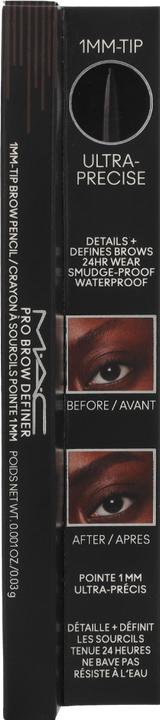 Actual product image MAC Cosmetics Pro Brow Definer 1Mm-Tip Brow Pencil Genuine Aubergine (Genuine eggplant)