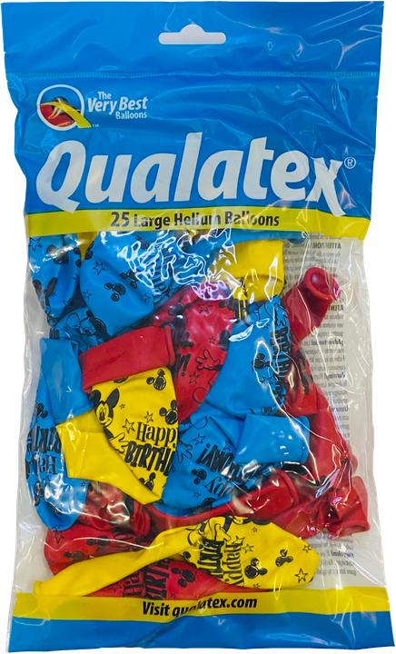 Produktbild Qualatex Luftballons Mickey Mouse Geburtstag (25 x)