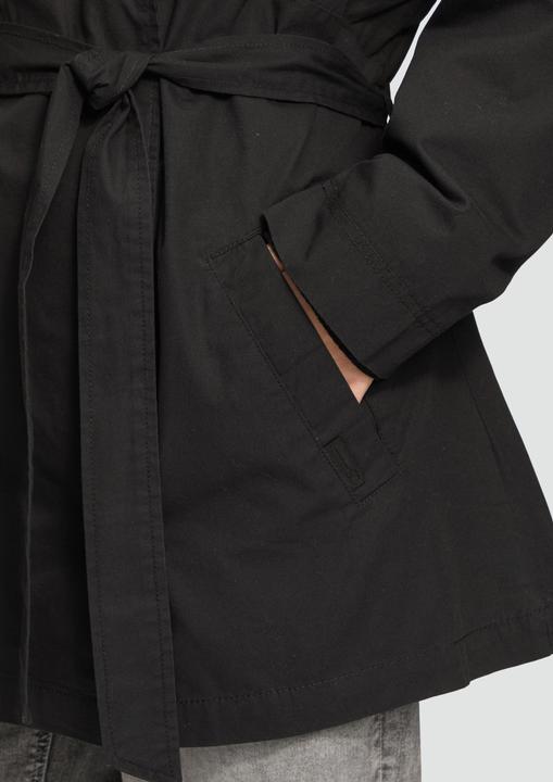 Produktbild S.Oliver Outdoor-Jacke Kurzer Trenchcoat aus Baumwolle mit Gürtel