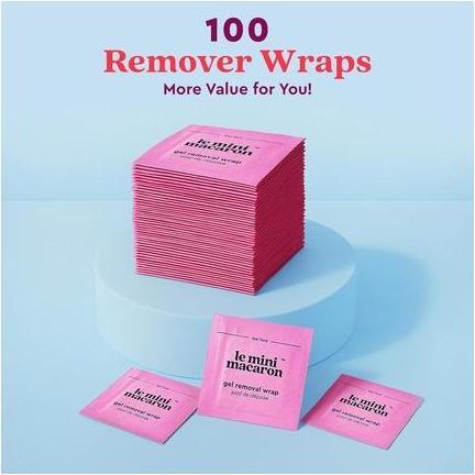 Actual product image Le Mini Macaron Soak Off Gel Nail Polish Remover Wraps