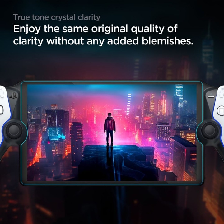 Actual product image Spigen GLAS.tR EZ Fit Playstation Portal Screen Protector
