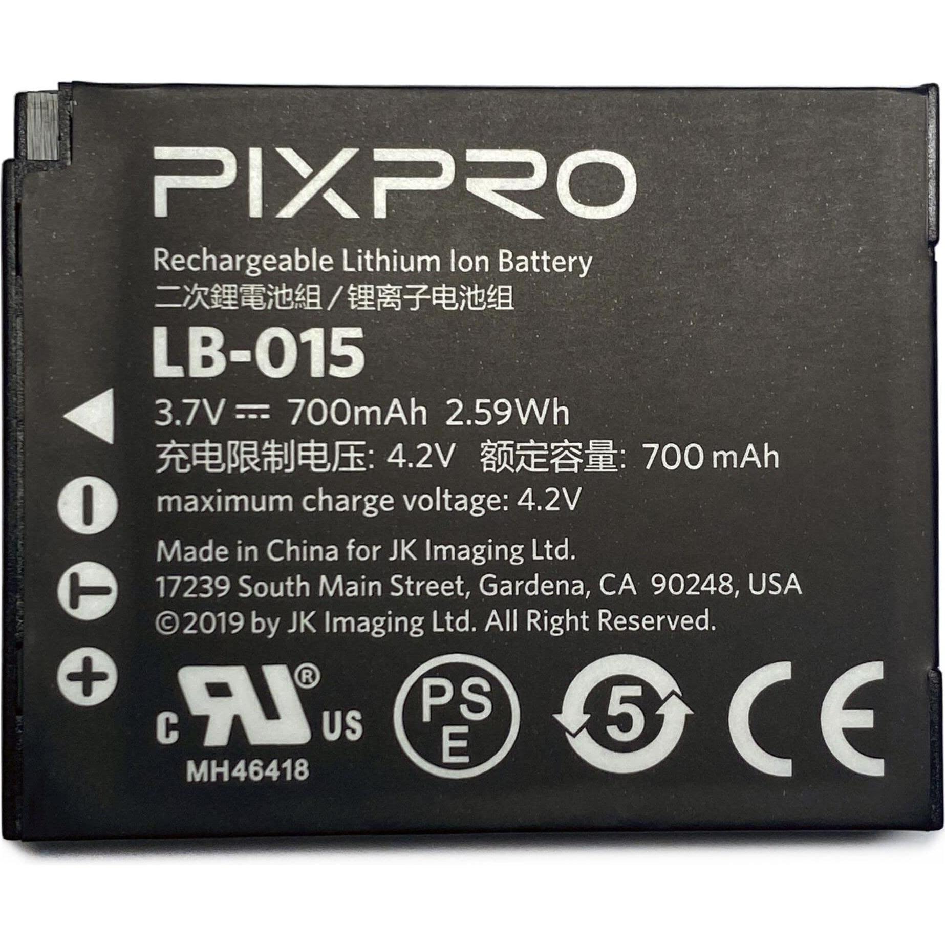 Kodak Pixpro LB-015 (Akku), Kamera Stromversorgung, Schwarz