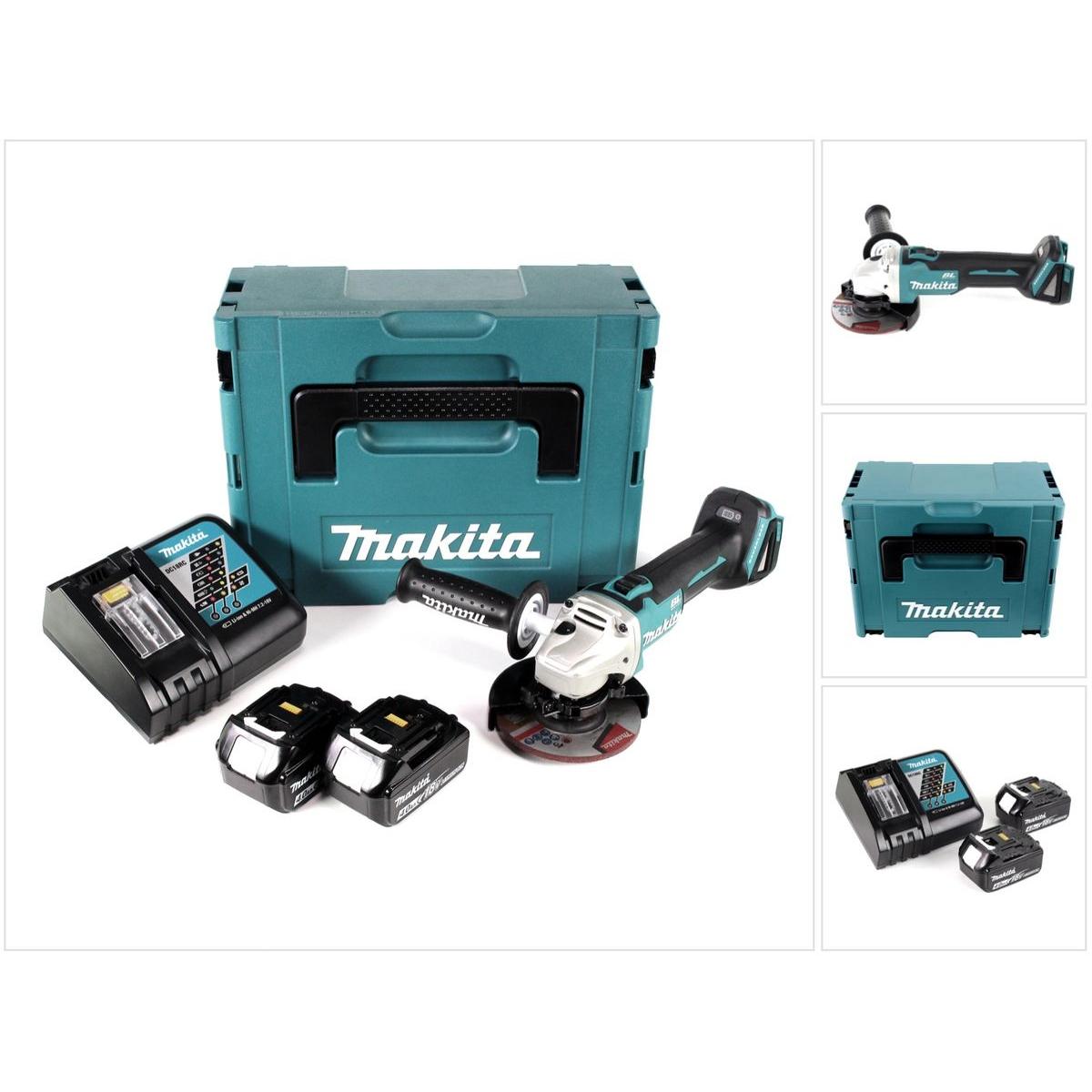 Makita, Winkelschleifer, Winkelschleifer DGA504RMJ, 2 Akkus (125 mm)