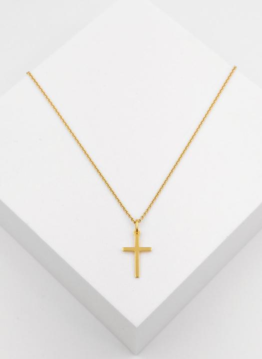 Image du produit Muau Pendant cross or jaune 750, 21x10mm (Or jaune 750/18K)