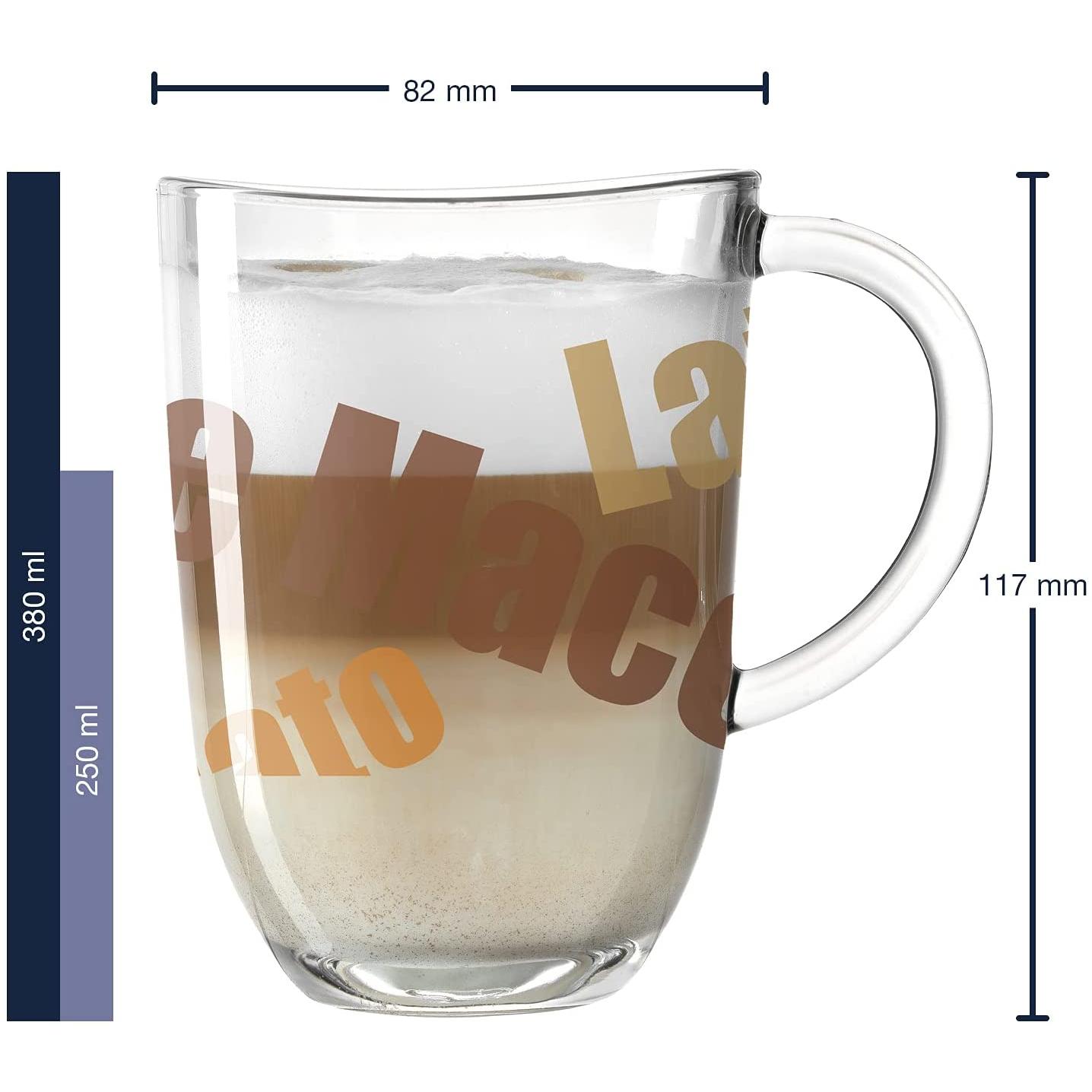 Thumbnail - 6x Leonardo, Tasse, Latte Macchiato-Glas Napoli mit Text 380 ml, Transparent (380 ml, 6 x)