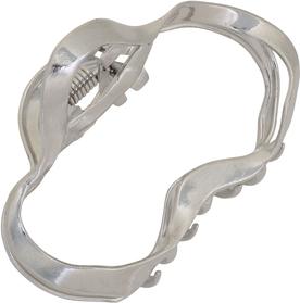 Actual product image Trisa Fashion metal clamp silver 6 cm (4 pcs.)