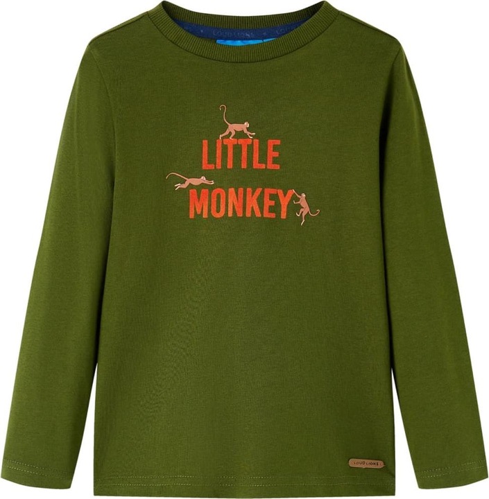 Produktbild VidaXL Kinder-Langarmshirt Dunkles Khaki 140,Material: 100 (140)