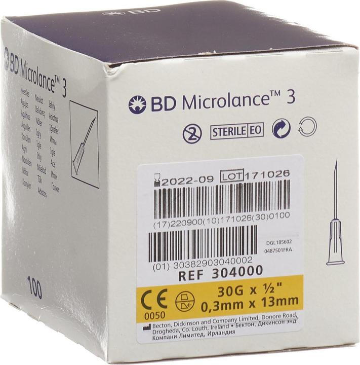 Produktbild BD Microlance 3 Injektion Kanüle 0.30x13mm gelb 100 Stk