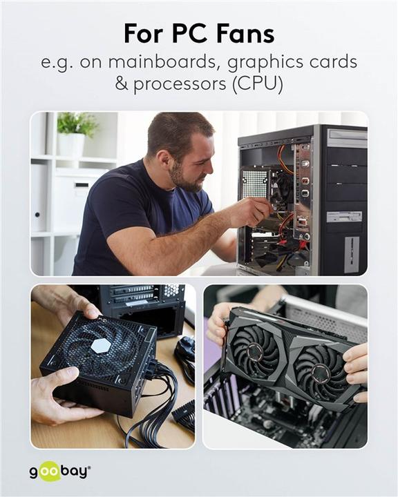 Immagine prodotto Goobay cavo di prolunga per l'alimentazione del ventilatore (0.60 m, A 3 poli)