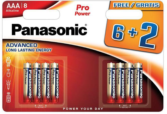 Actual product image Panasonic Pro Power battery LR03PPG/8B (6+2) (8 pcs., AAA)
